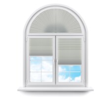 Плиссе арочные (шторы, жалюзи) базель кремовый цена. Купить в «Мастерская Жалюзи»