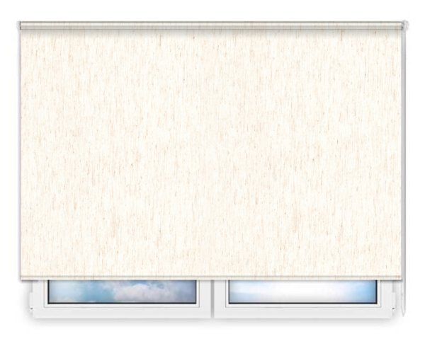 Стандартные рулонные шторы Мадагаскар-лен-белый цена. Купить в «Мастерская Жалюзи»